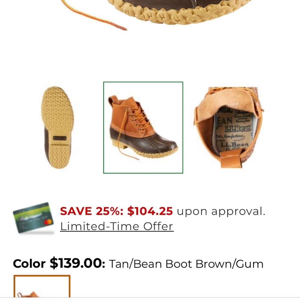 Brown and Black Duck Boots By L.L. Bean - Picture 6 of 7